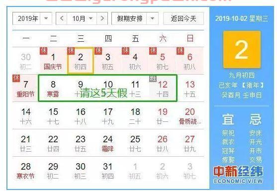 国庆节放假通知！沪深股市也休市，年假法定假算算能休多少天